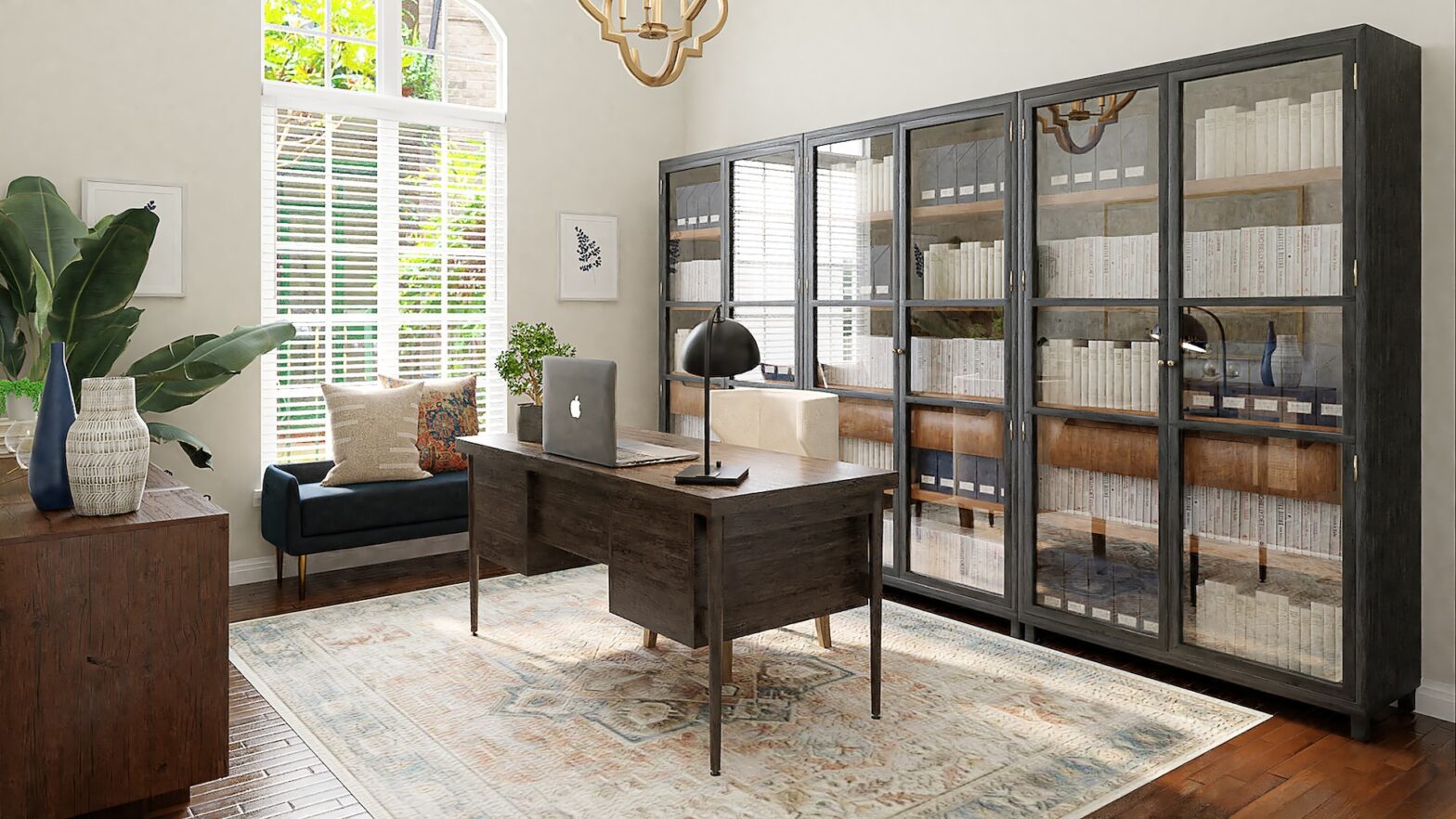 home office and library renovation